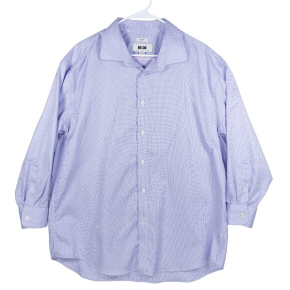 Joseph Abboud Mens Dress Shirt 18 32/33 Purple/Blue Long Sleeve Non-Iron - Picture 1 of 4